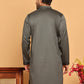 Embroidered & Sequins straight Kurtas ( KO 5189 Grey )