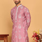 Embroidered Silk Blend Kurtas ( KO 5191 Magenta )