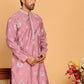 Embroidered Silk Blend Kurtas ( KO 5191 Magenta )