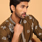 Embroidered Silk Blend Kurtas ( KO 5191 Mehndi )