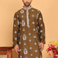 Embroidered Silk Blend Kurtas ( KO 5191 Mehndi )