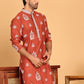 Embroidered Silk Blend Kurtas ( KO 5191 Rust )