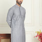 Embroidered and mirror work straight Kurtas For Men ( KO 5194 Grey )