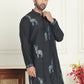Animal Embroidered Kurtas. ( KO 5196 Blue )