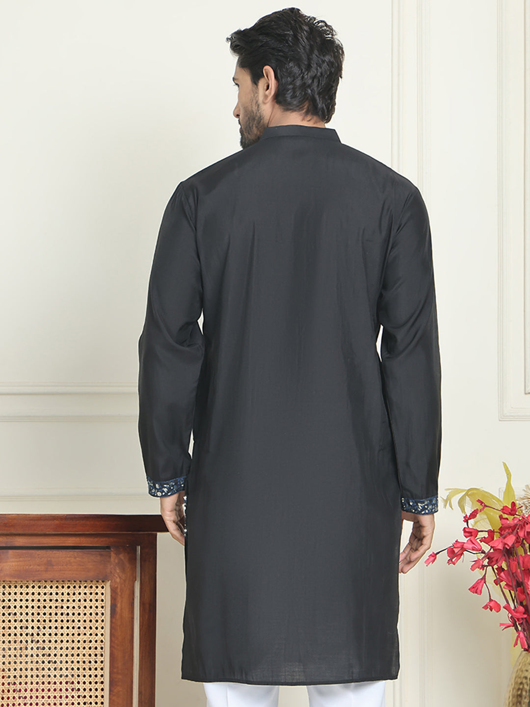 Animal Embroidered Kurtas. ( KO 5196 Blue )