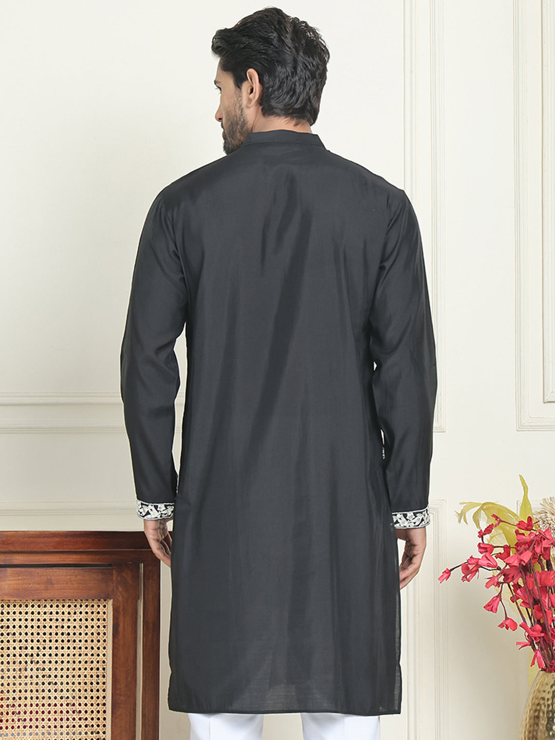Animal Embroidered Kurtas. ( KO 5196 White )