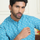 Men's Geometric Printed Kurtas. ( KO 5198 Blue )