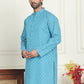 Men's Geometric Printed Kurtas. ( KO 5198 Blue )