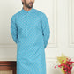 Men's Geometric Printed Kurtas. ( KO 5198 Blue )