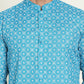 Men's Geometric Printed Kurtas. ( KO 5198 Blue )