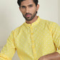 Men's Geometric Printed Kurtas. ( KO 5198 Lemon )