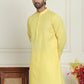 Men's Geometric Printed Kurtas. ( KO 5198 Lemon )