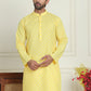 Men's Geometric Printed Kurtas. ( KO 5198 Lemon )