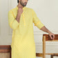 Men's Geometric Printed Kurtas. ( KO 5198 Lemon )