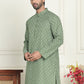 Men's Geometric Printed Kurtas. ( KO 5198 Olive )