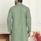 Men's Geometric Printed Kurtas. ( KO 5198 Olive )