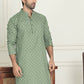 Men's Geometric Printed Kurtas. ( KO 5198 Olive )
