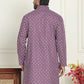 Men's Geometric Printed Kurtas. ( KO 5198 Purple )