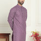 Men's Geometric Printed Kurtas. ( KO 5198 Purple )