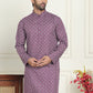 Men's Geometric Printed Kurtas. ( KO 5198 Purple )