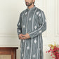 Embroidery and mirror work straight Kurtas. ( KO 5199 Grey )
