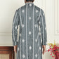 Embroidery and mirror work straight Kurtas. ( KO 5199 Grey )
