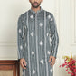 Embroidery and mirror work straight Kurtas. ( KO 5199 Grey )