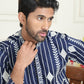 Embroidery and mirror work straight Kurtas. ( KO 5199 Navy )