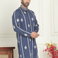 Embroidery and mirror work straight Kurtas. ( KO 5199 Navy )