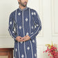 Embroidery and mirror work straight Kurtas. ( KO 5199 Navy )