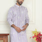 Embroidery and mirror work straight Kurtas. ( KO 5199 lavender )