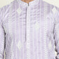 Embroidery and mirror work straight Kurtas. ( KO 5199 lavender )