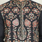 Floral Embroidered Straight Kurtas For Men ( KO 5200 Black )