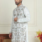 Floral Embroidered Straight Kurtas For Men ( KO 5200 White )