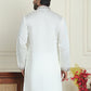 Floral Embroidered Straight Kurtas For Men ( KO 5200 White )