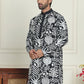Embroidered Silk Blend Kurtas ( KO 5201 Black )