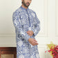 Embroidered Silk Blend Kurtas ( KO 5201 Blue )