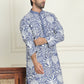 Embroidered Silk Blend Kurtas ( KO 5201 Blue )