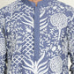 Embroidered Silk Blend Kurtas ( KO 5201 Blue )