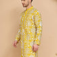 Embroidered Silk Blend Kurtas ( KO 5201 Yellow )