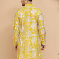 Embroidered Silk Blend Kurtas ( KO 5201 Yellow )
