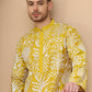Embroidered Silk Blend Kurtas ( KO 5201 Yellow )