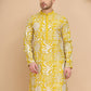 Embroidered Silk Blend Kurtas ( KO 5201 Yellow )
