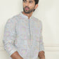 Embroidered Straight Kurtas For Men ( KO 5202 Blue )