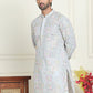 Embroidered Straight Kurtas For Men ( KO 5202 Blue )