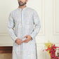 Embroidered Straight Kurtas For Men ( KO 5202 Blue )