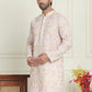 Embroidered Straight Kurtas For Men ( KO 5202 Peach )