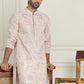 Embroidered Straight Kurtas For Men ( KO 5202 Peach )