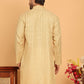 Men's Cotton Striped Kurtas ( KO 5207 Beige )