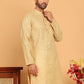 Men's Cotton Striped Kurtas ( KO 5207 Beige )
